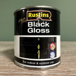 Rustins Black Gloss Paint – 250ml 11 Rustins Quick Dry Black Gloss Paint