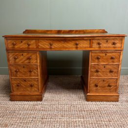 Antique Satinwood Furniture 5 Quality Satin Birch Antique Victorian Writing Desk